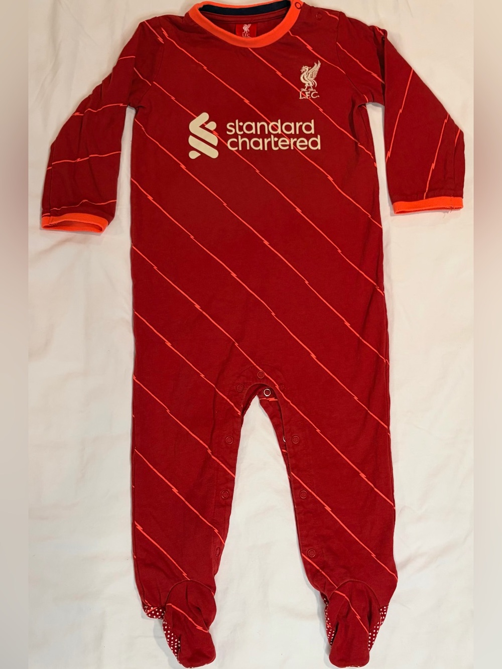 Liverpool FC LFC Red Soccer Footed Sleeper Pajamas 18–24 Months